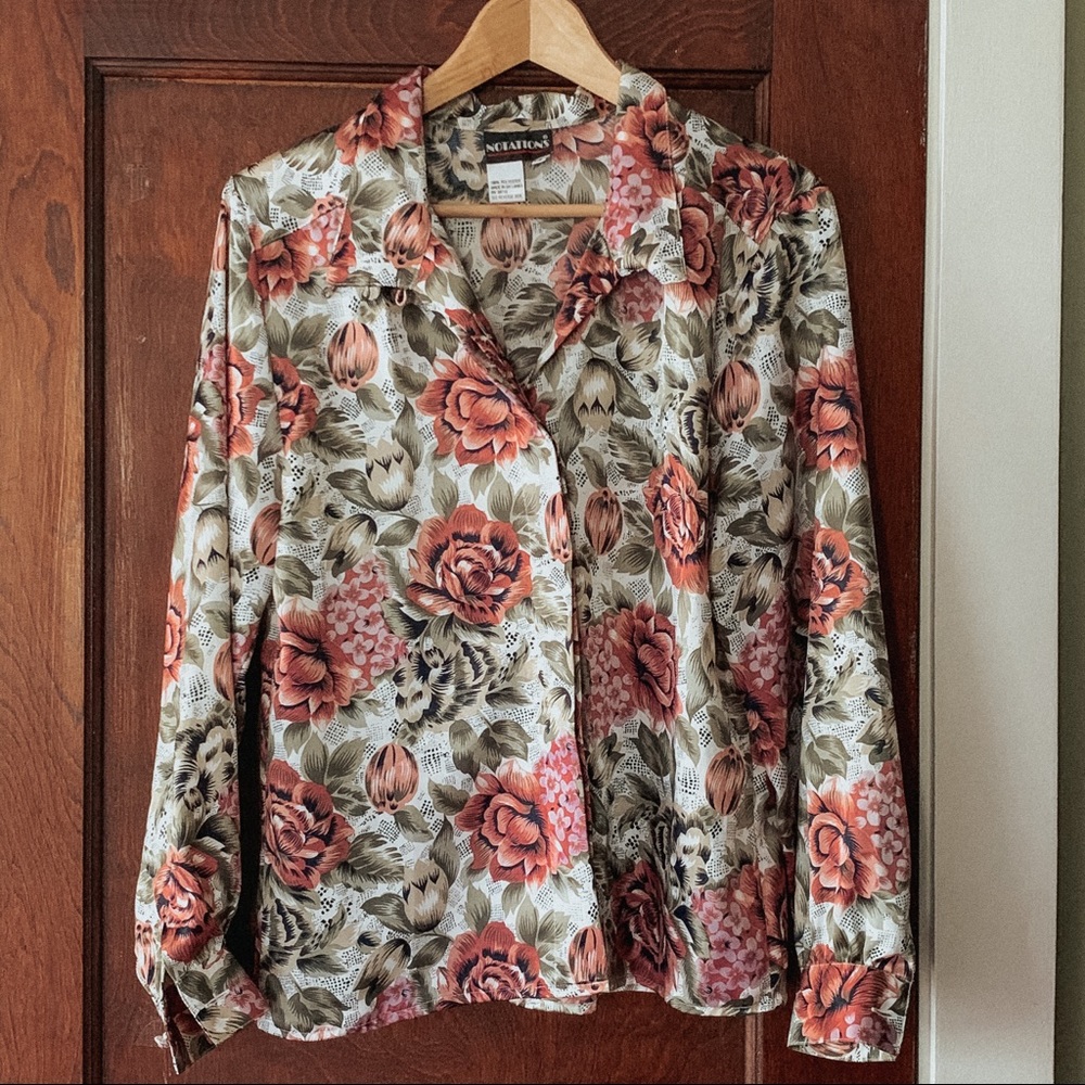 Floral button down